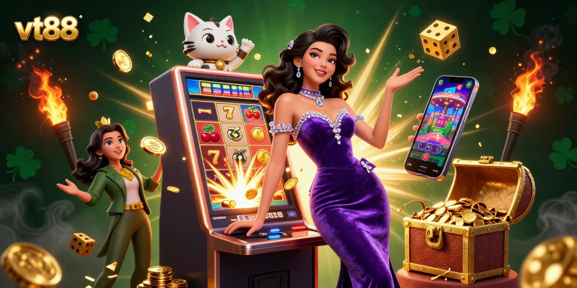 Spin and win at vt88 with a glamorous jackpot scene bursting with vibrant casino elements!