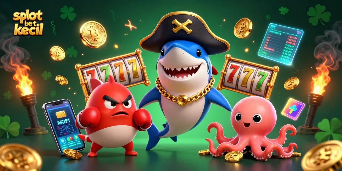 Experience slot bet kecil excitement with cartoon characters and vibrant casino elements.