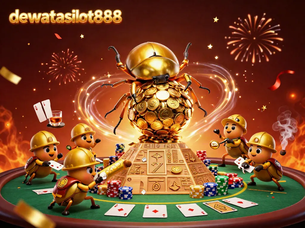 Menyusun strategi bermain capsa susun di dewataslot888 dengan ilustrasi penuh warna dan detail.