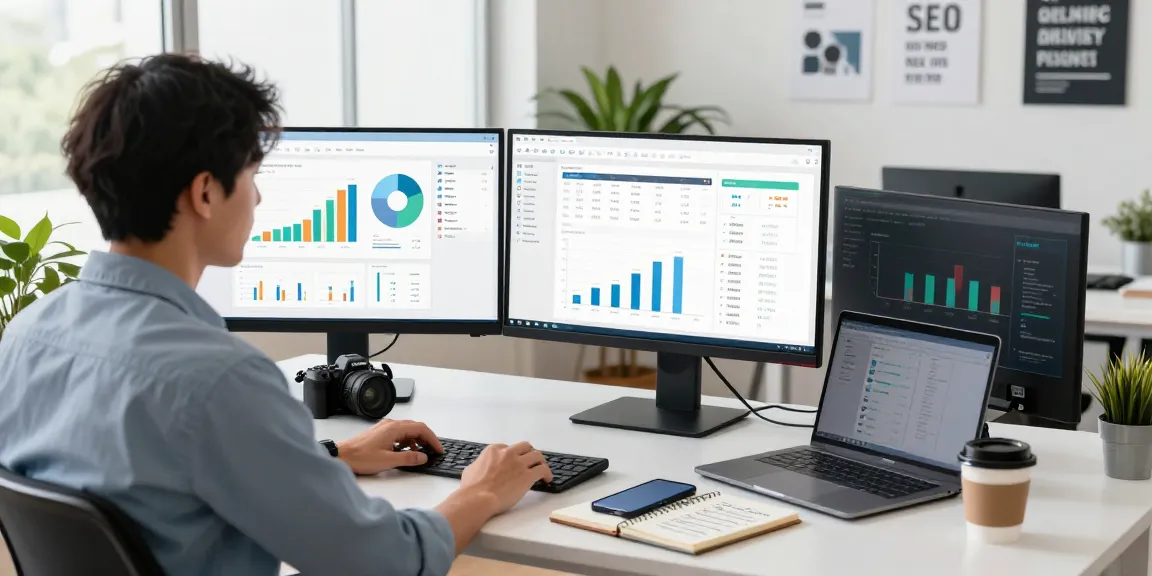 Digital marketing analyst exploring high da pbn links strategies in a modern workspace.