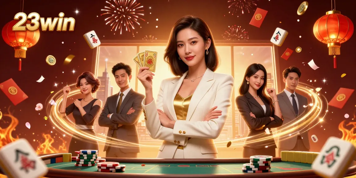 Experience 23win's exciting gaming atmosphere with powerful visuals and dynamic gambling elements.