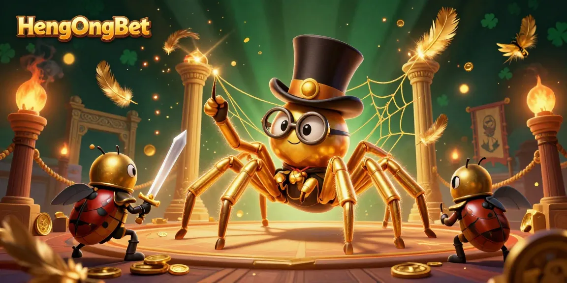 Experience the thrill of HengOngBet with a vibrant casino scene featuring unique characters and dynamic gambling elements.
