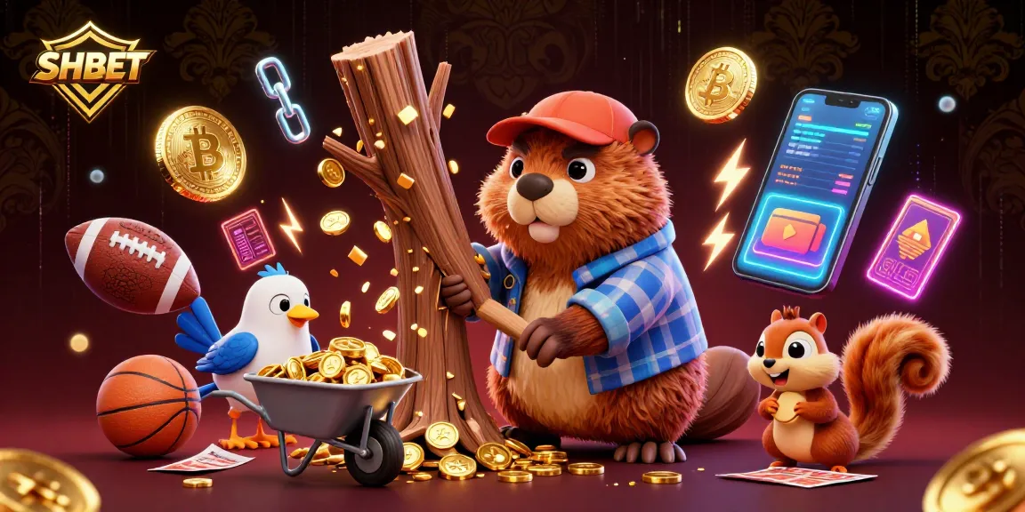 Engage with the thrilling world of SHBET as characters stack coins and showcase sports adventures in a vibrant 3D scene.