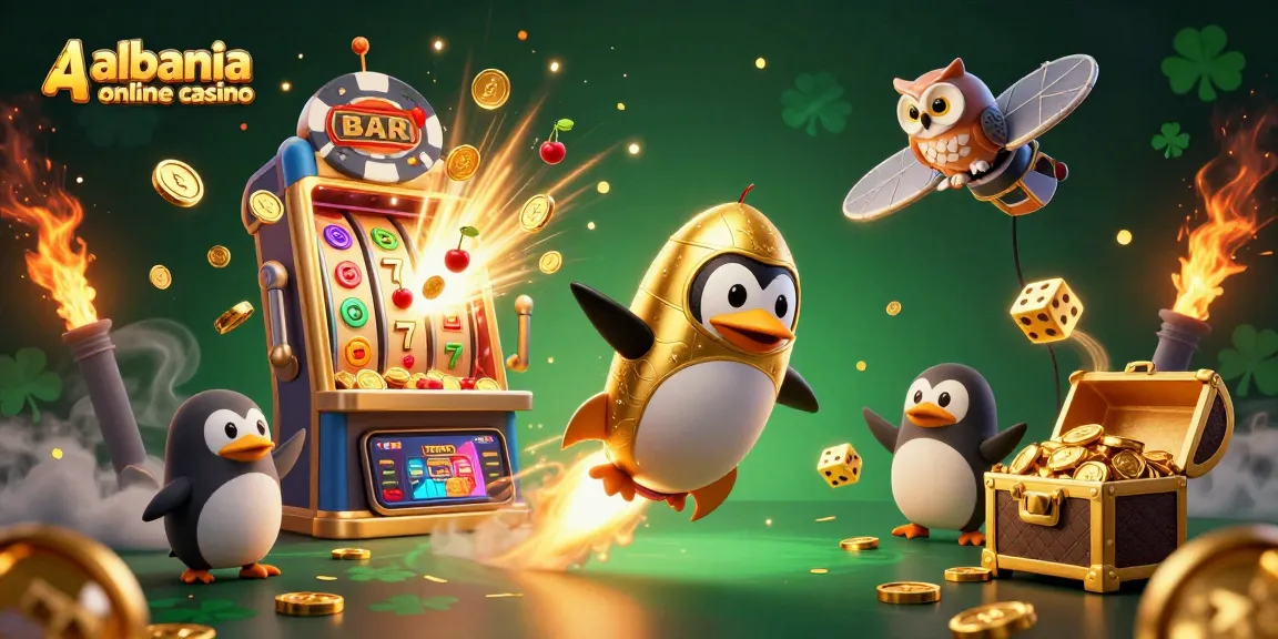 Play thrilling games at an albania online casino with vibrant slot machines and golden jackpots.