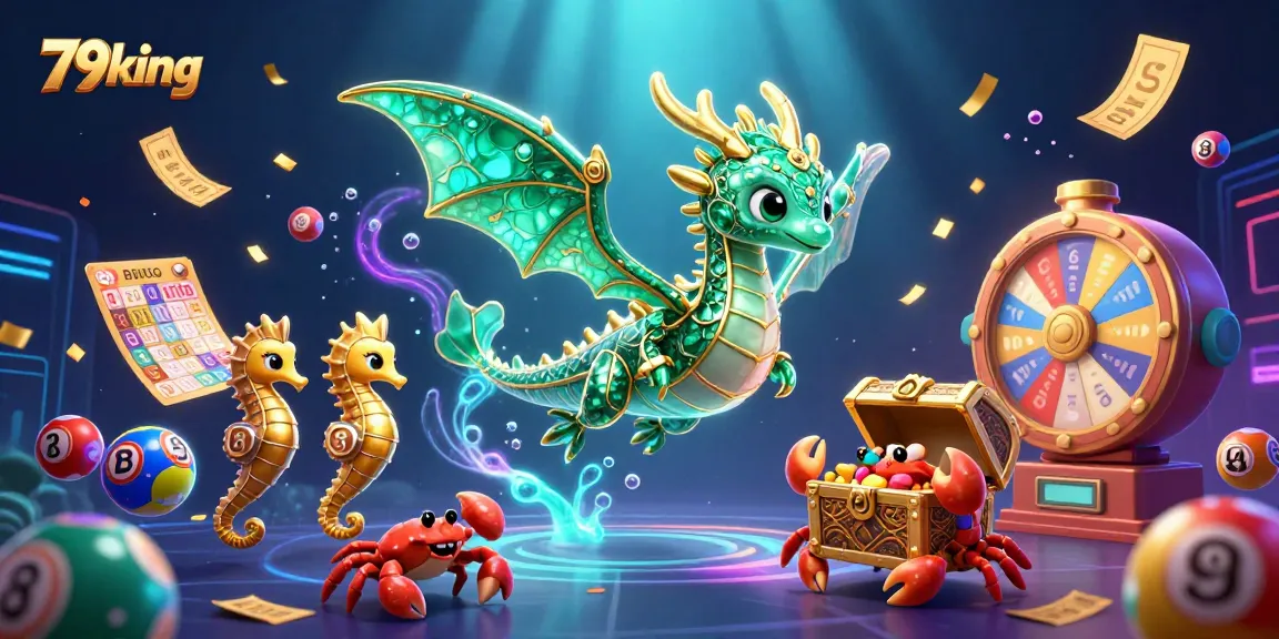 Unleash your excitement with 79king's colorful lottery and gaming experience in a vibrant 3D illustration.