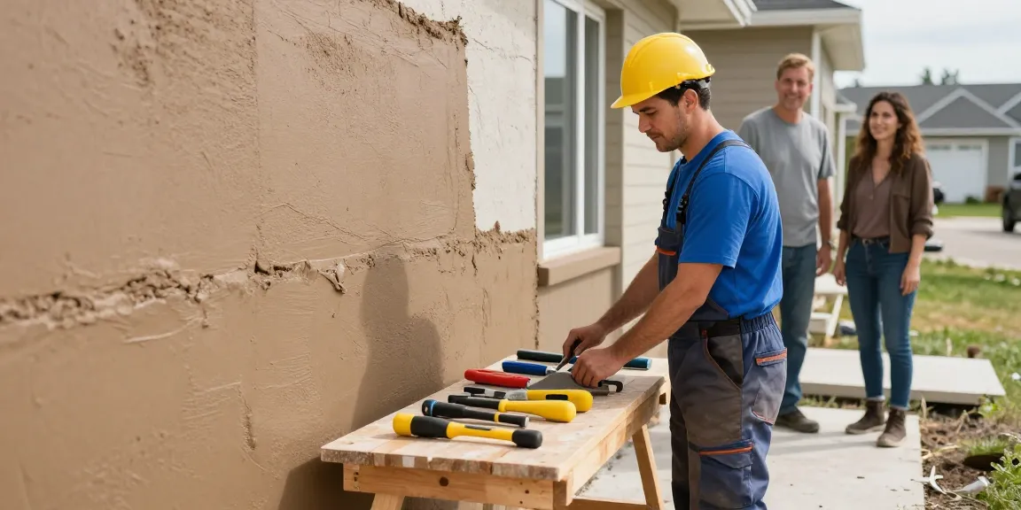 Parging repair Regina by trusted local contractor enhancing foundation quality.