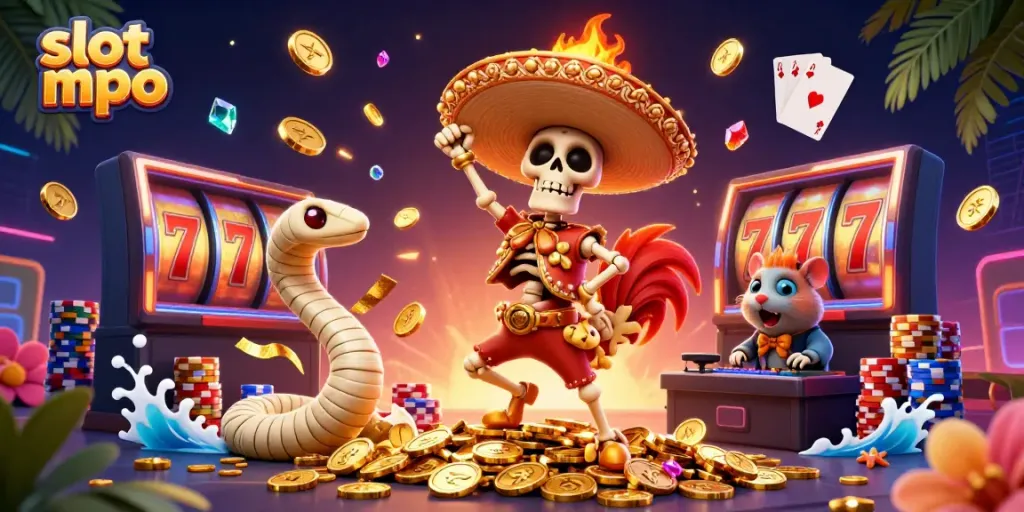 Experience thrilling wins with slot mpo as festive characters dance on golden coin piles!