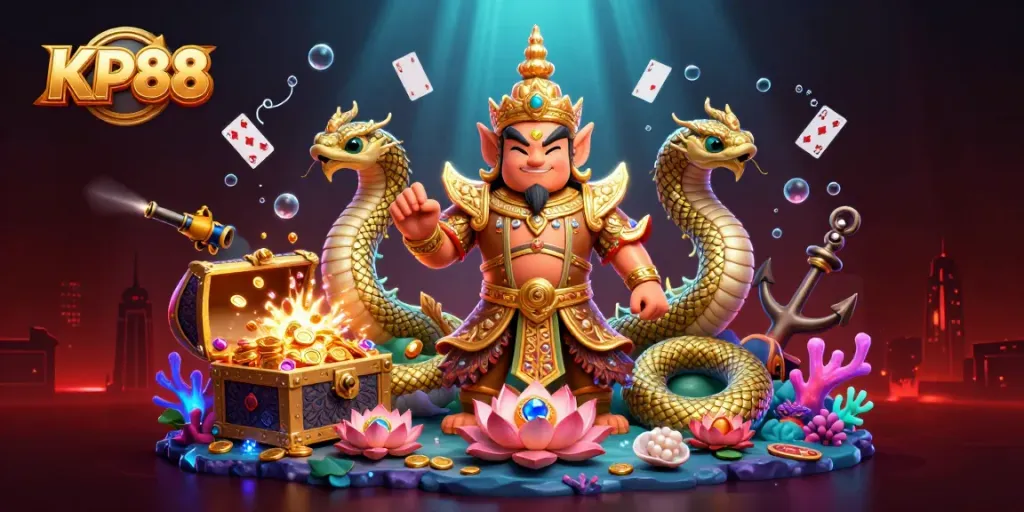 Experience exciting games at KP88 with vibrant themes and a fun underwater casino adventure