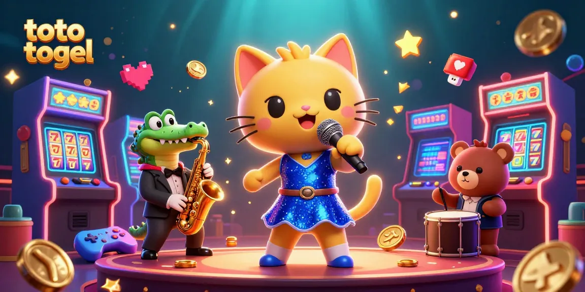 Engage in thrilling toto togel action with vibrant 3D casino characters and gaming elements.