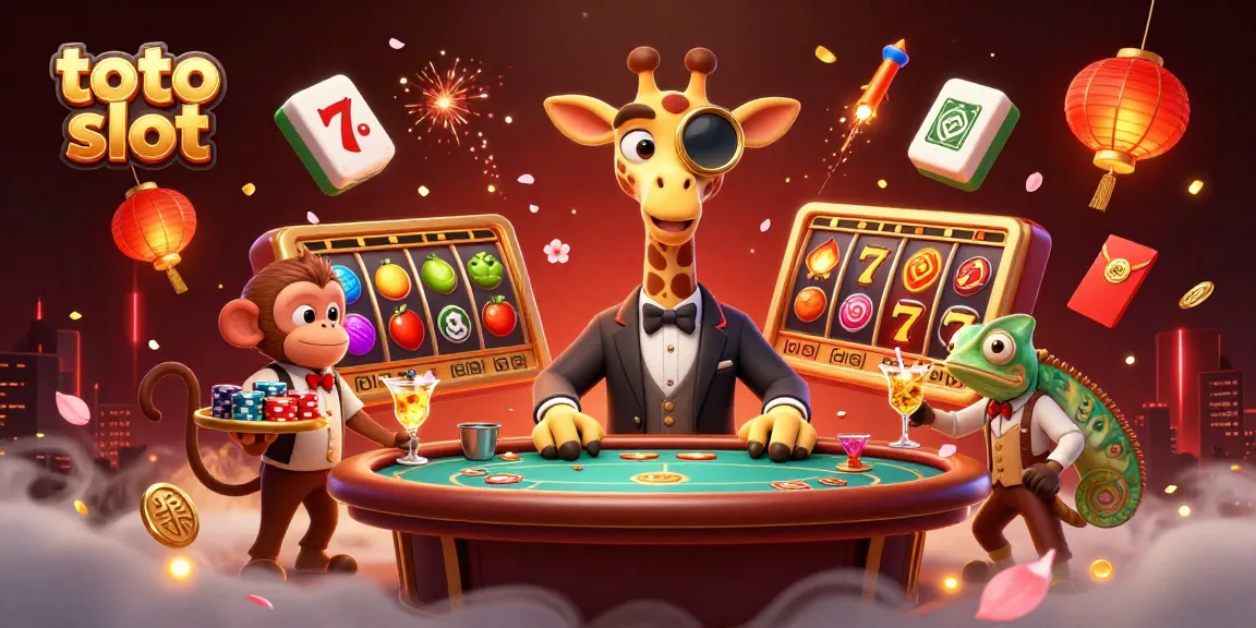 Engage with the excitement of toto slot and experience animated casino elements in a vibrant 3D scene.