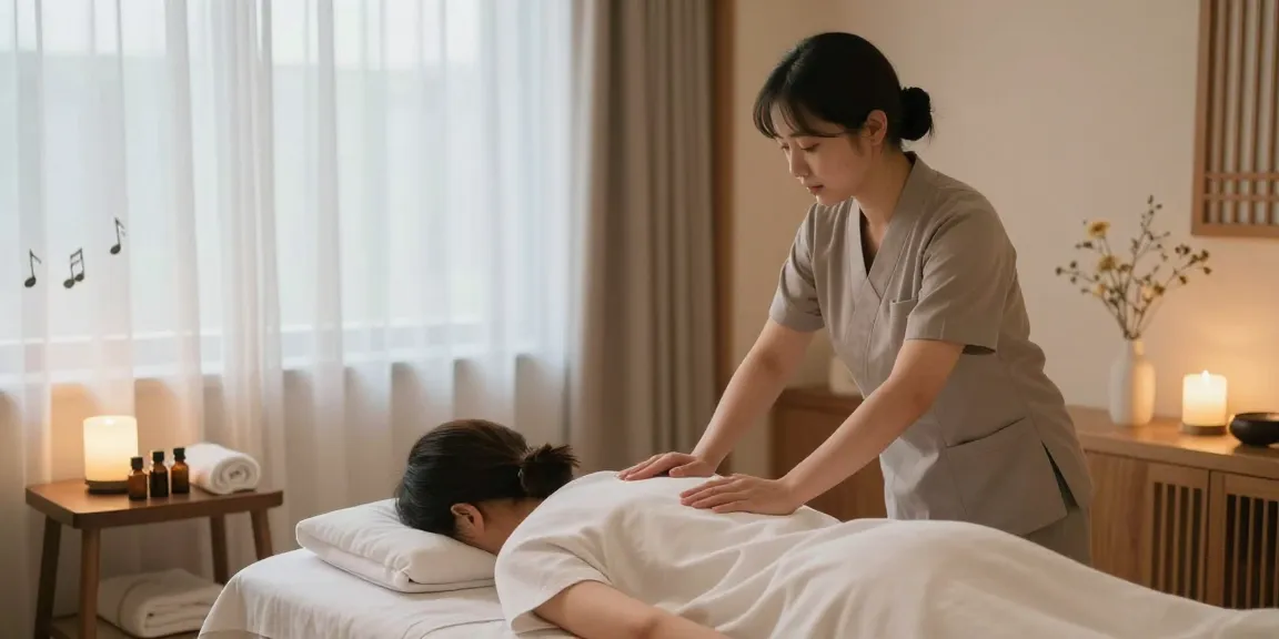 Relaxing 서울출장마사지 experience in a serene spa room with soothing atmosphere