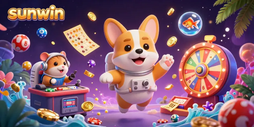 Experience winning moments with sunwin in a vibrant casino scene featuring dynamic gaming elements.