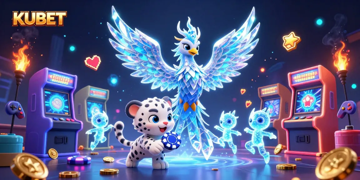 KUBET casino offers an exhilarating experience with a mesmerizing ice phoenix and interactive gaming elements.