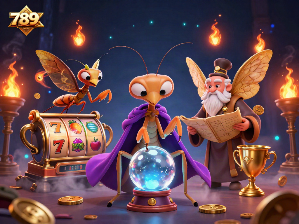 Immerse yourself in 789CLUB's vibrant slots experience with a mystical fortune teller and engaging game elements.