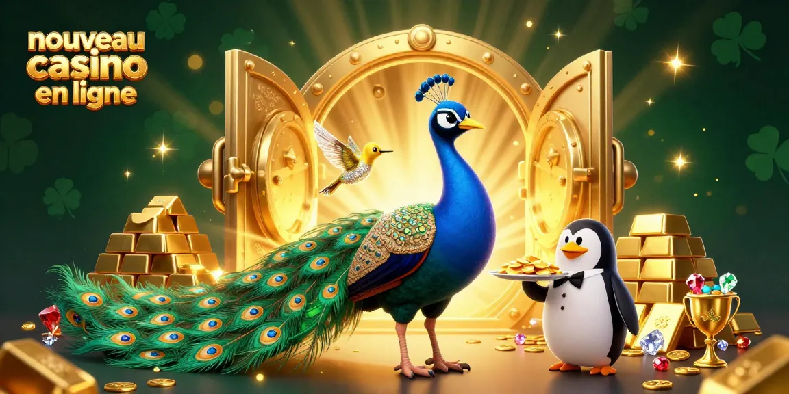 Experience the excitement of nouveau casino en ligne with dazzling characters and gold elements.