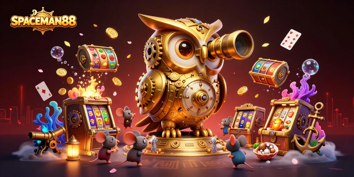 SPACEMAN88 menghadirkan pengalaman bermain slot dengan owl 3D dan detail menakjubkan.
