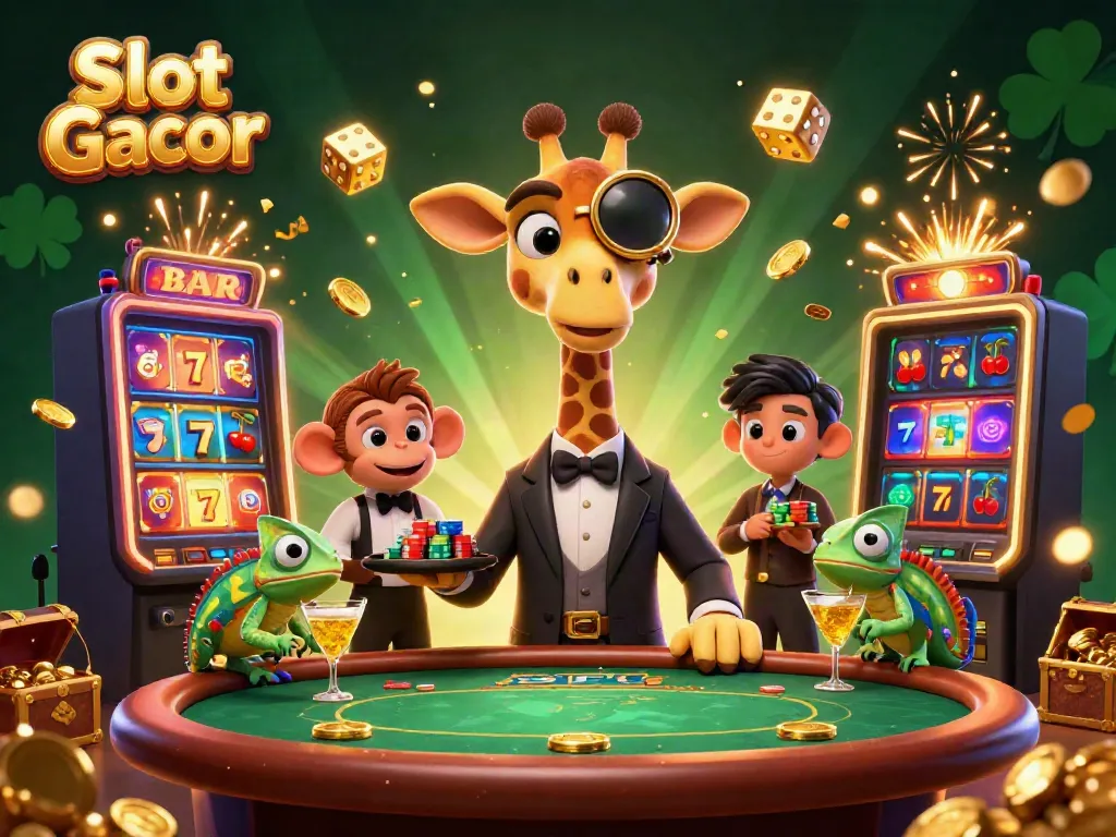 Experience the excitement of Slot Gacor with vibrant 3D characters celebrating a jackpot