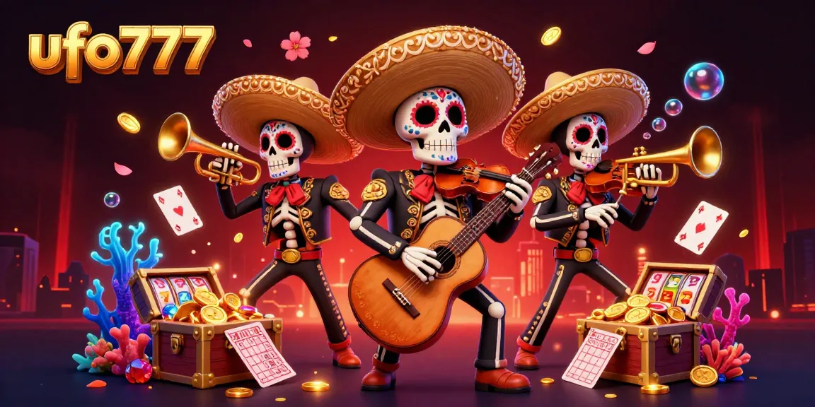 Experience thrilling gameplay with ufo777 featuring a vibrant mariachi band and casino elements.