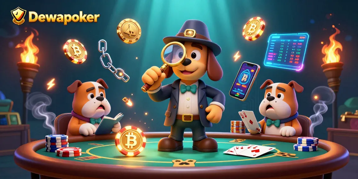 Dewapoker draws in players with an engaging poker scene featuring characters and crypto elements.