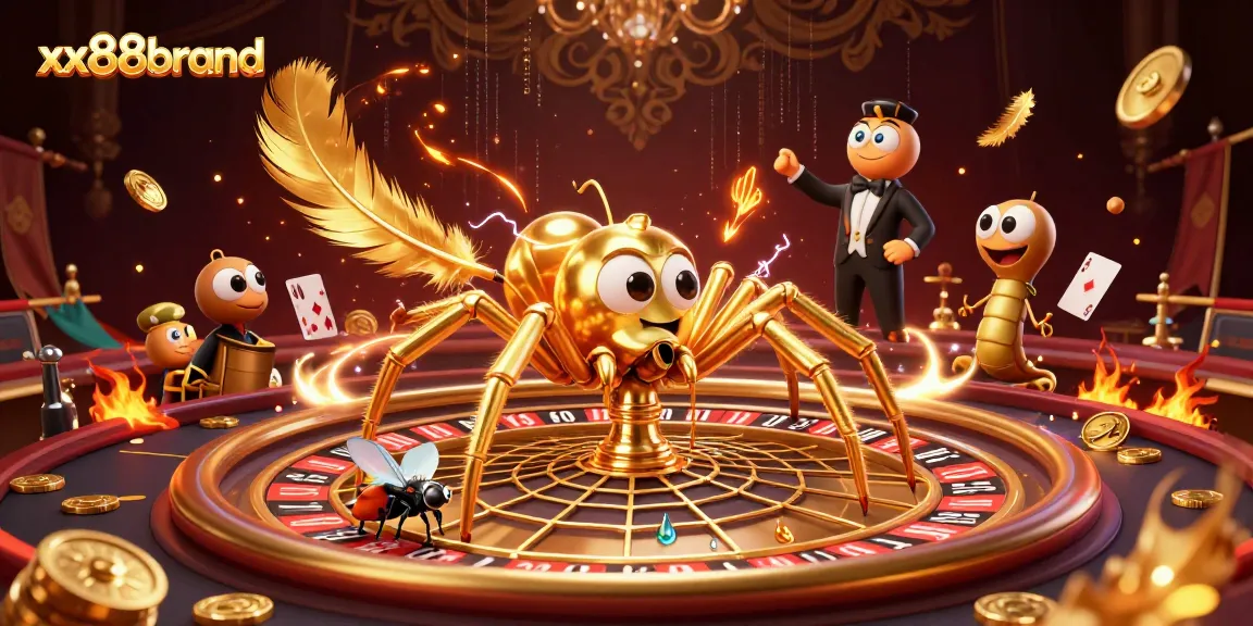 Experience thrilling bets with xx88brand in a vibrant 3D casino illustration.