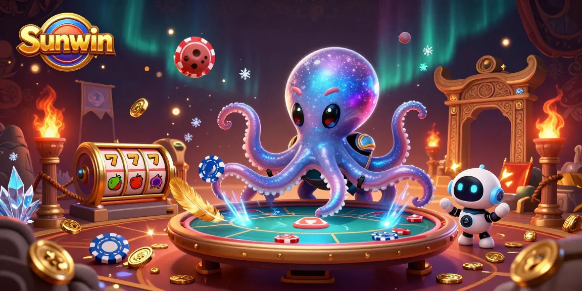 Experience thrilling gameplay with Sunwin's alien-themed poker scene full of vibrant casino elements.