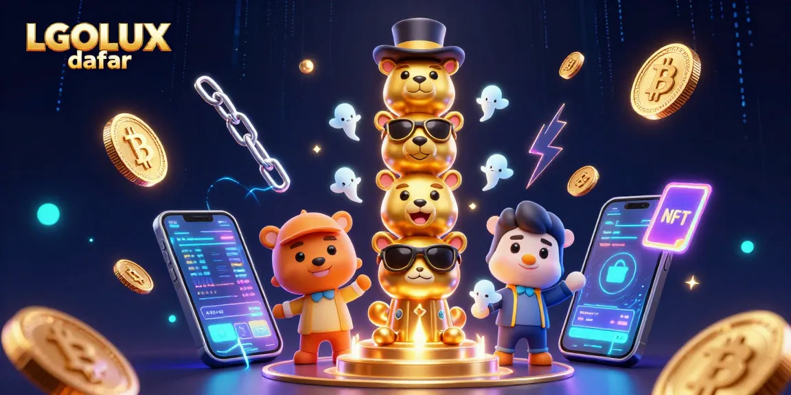 Engage in exciting gameplay with LGOLUX daftar, featuring vibrant casino elements and crypto theme.