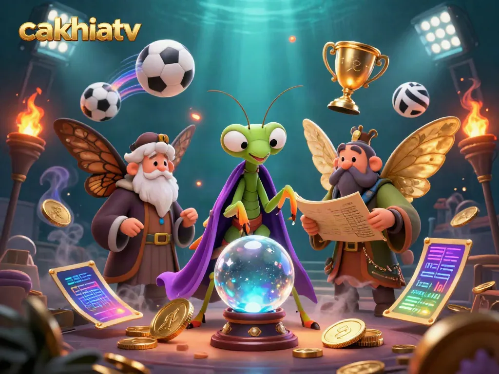 Cakhiatv inspires winning moments with vibrant sports elements and a mystical fortune teller environment