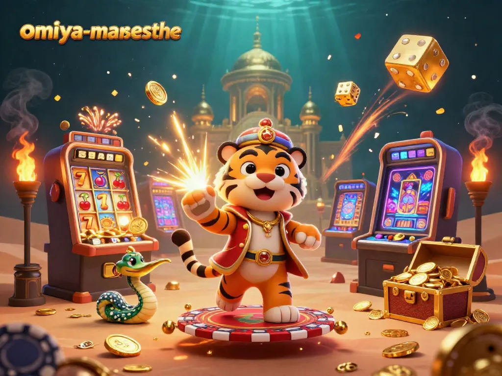 Menangkan jackpot besar di omiya-mensesthe dengan karakter sultan dan elemen kasino penuh warna.