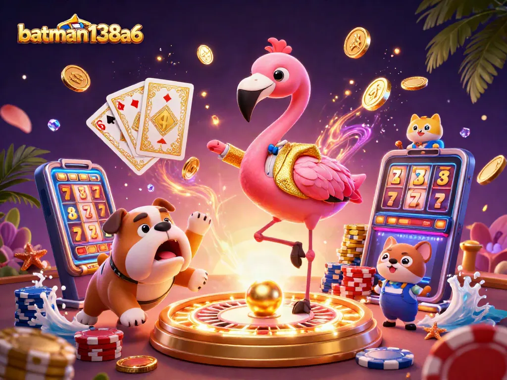 Engage with batman138a6 at this exciting casino scene featuring jackpot elements and vibrant characters.