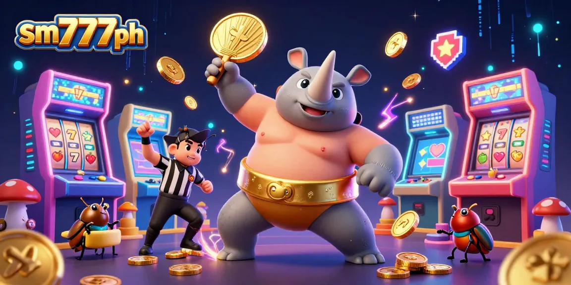 Catch the excitement of sm777ph as vibrant coins fly in this dynamic casino scene.