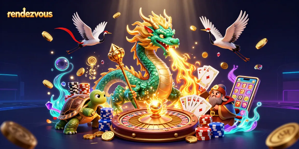 Menghadirkan rendezvous dalam dunia permainan kasino dengan naga hijau besar dan slot yang menguntungkan.