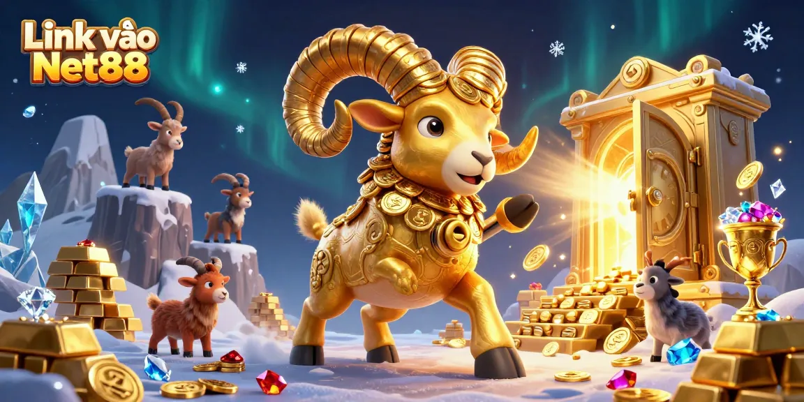 Experience thrilling gaming action with Link vào Net88 at an extravagant golden casino scene.