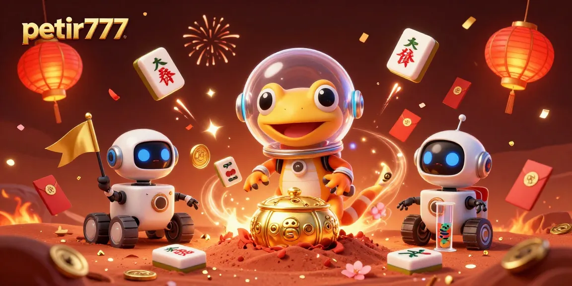 Exciting gambling action at petir777 with vibrant scenes of 3D characters and casino elements.