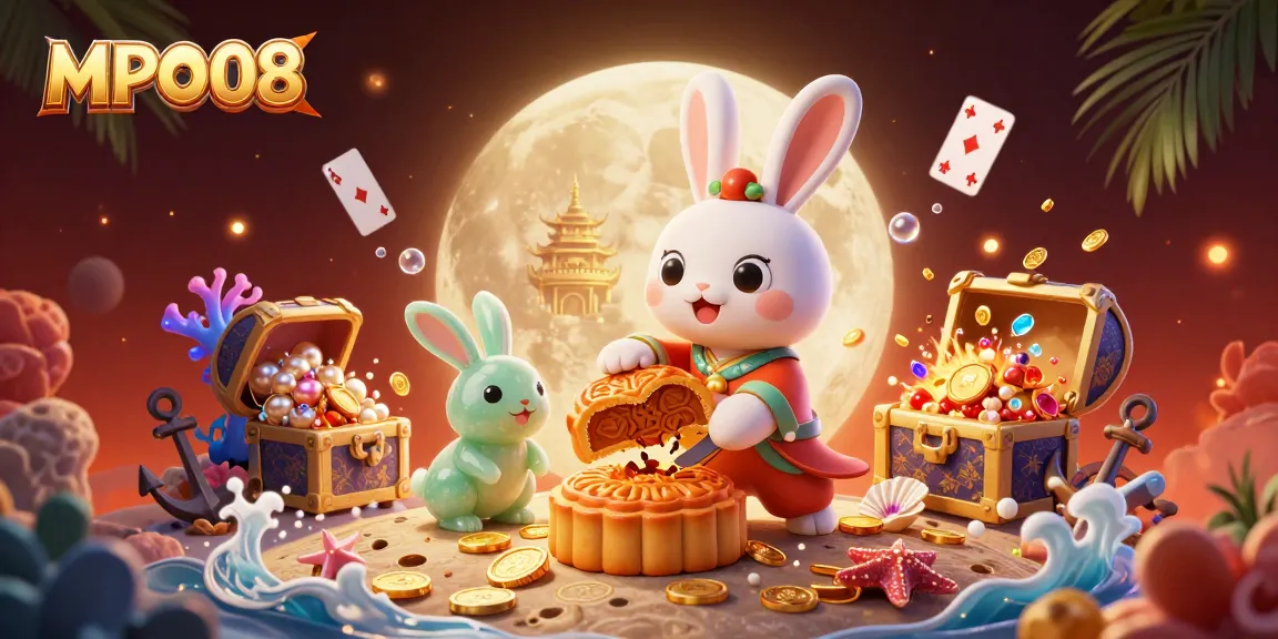 Engage in MPO08 gaming with a vibrant 3D illustration of iconic characters surrounded by winning elements.
