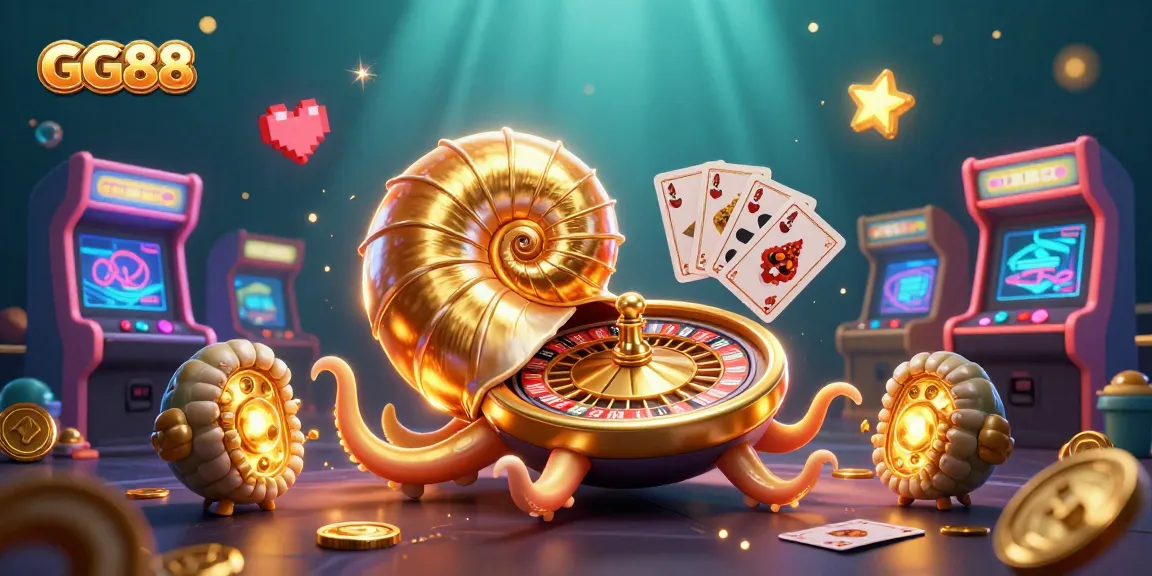 Experience exciting gameplay at GG88 with a vibrant scene of casino elements and characters.