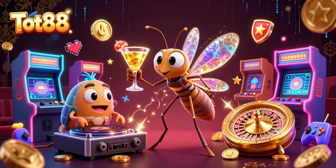 Experience the vibrant Tot88 casino adventure with lively characters and dynamic gaming elements.