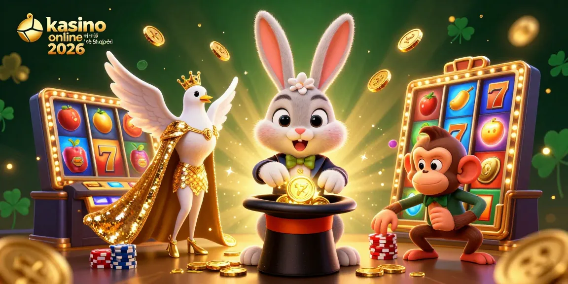 Experience excitement at kasino online më i mirë në Shqipëri 2026 with a magical 3D casino scene.