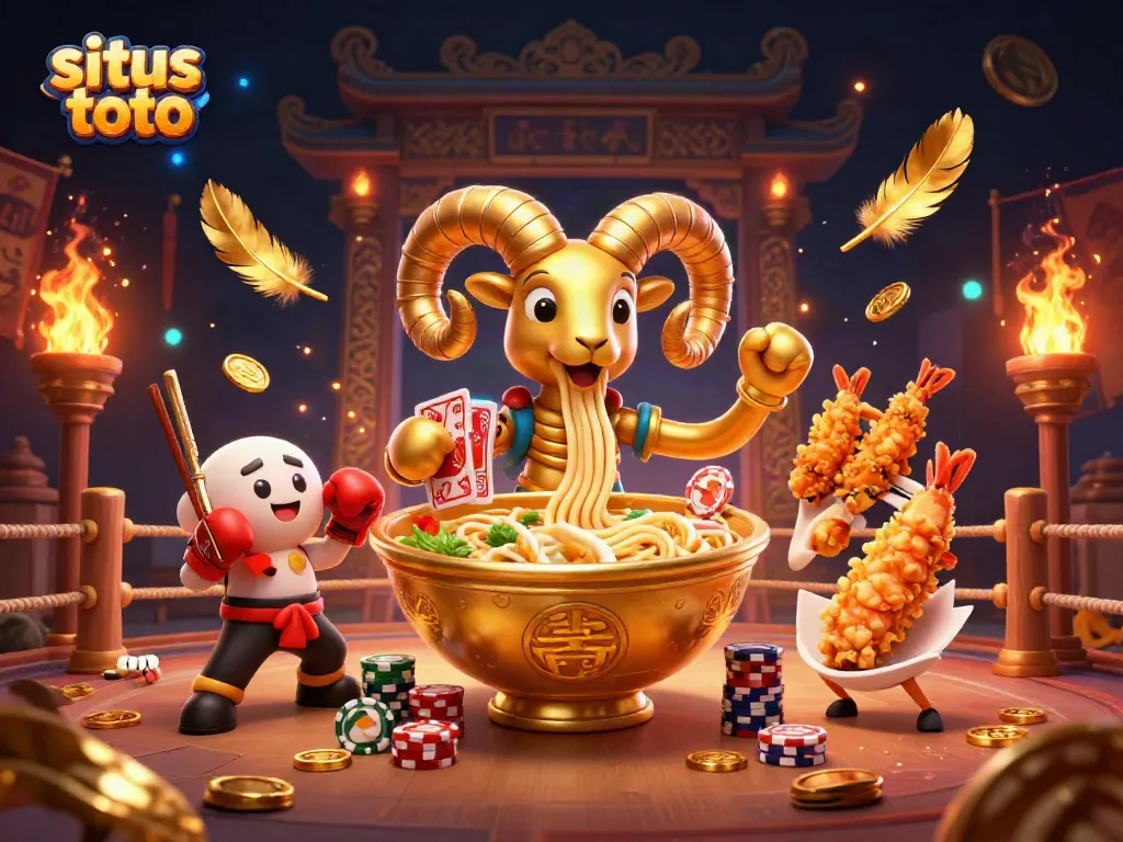 Experience the vibrant action of situs toto with our animated casino scene featuring playful characters and dynamic elements.
