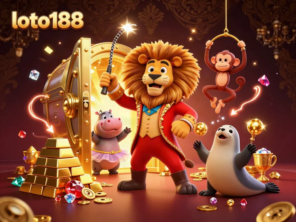 Experience the vibrant excitement of loto188 with animated characters and thrilling casino elements.