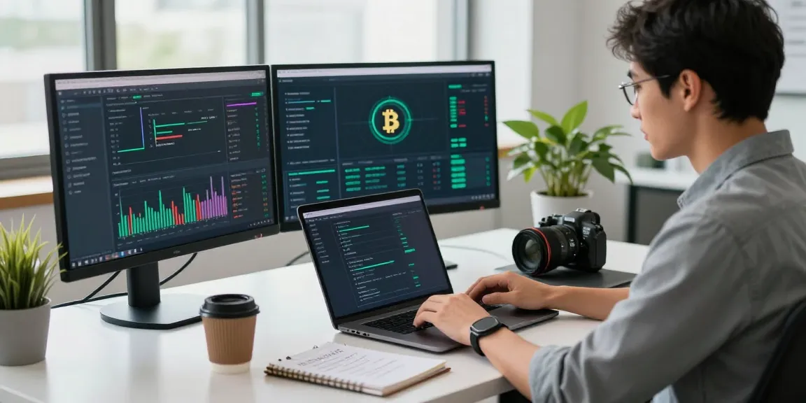 Recover lost crypto efficiently with a tech-savvy individual analyzing blockchain data at a modern workspace.