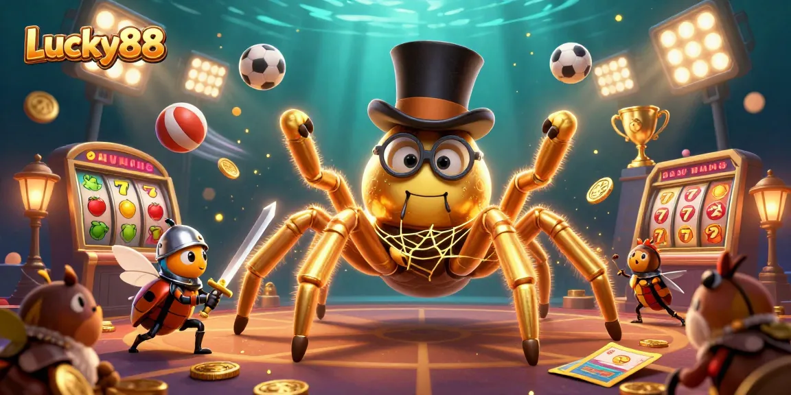 Join the exciting world of Lucky88 with vibrant casino imagery featuring unique characters.