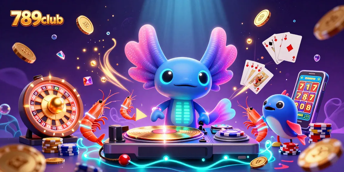 Experience vibrant gaming with 789club's underwater casino scene featuring enchanted DJs and playful sea creatures.