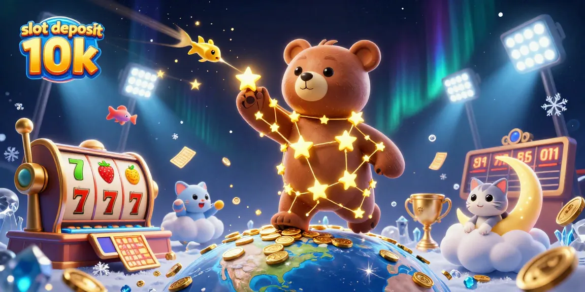 Engage in a dynamic gaming experience with slot deposit 10k in a vibrant, magical illustration featuring casino elements.