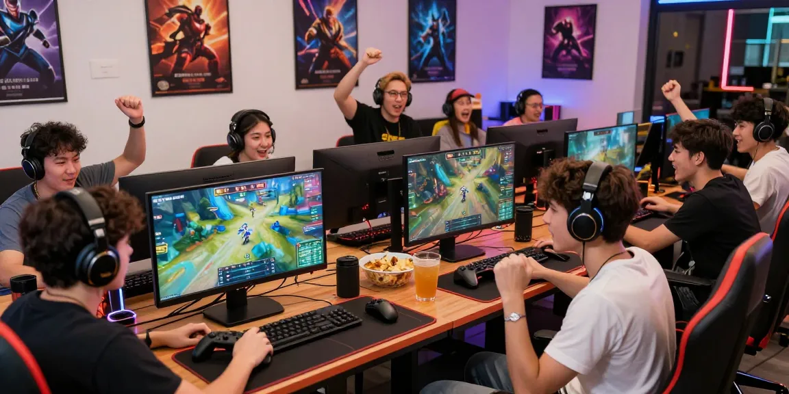 Engaging gaming community on ONANA88 platform with diverse players immersed in action.
