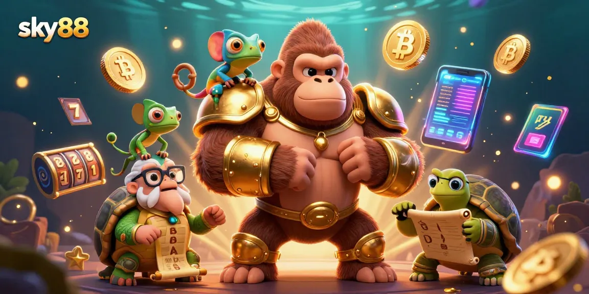 Experience sky88 with thrilling gaming action as the gorilla king leads an underwater adventure.