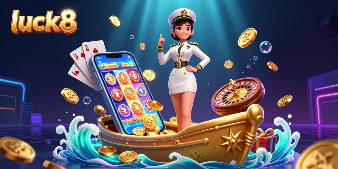 Experience thrilling gaming at luck8 while exploring a vibrant 3D casino scene packed with jackpot excitement.