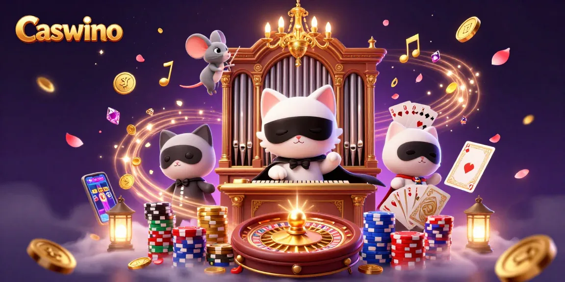 Spin and win with Caswino's vibrant casino games, featuring captivating characters and elements.