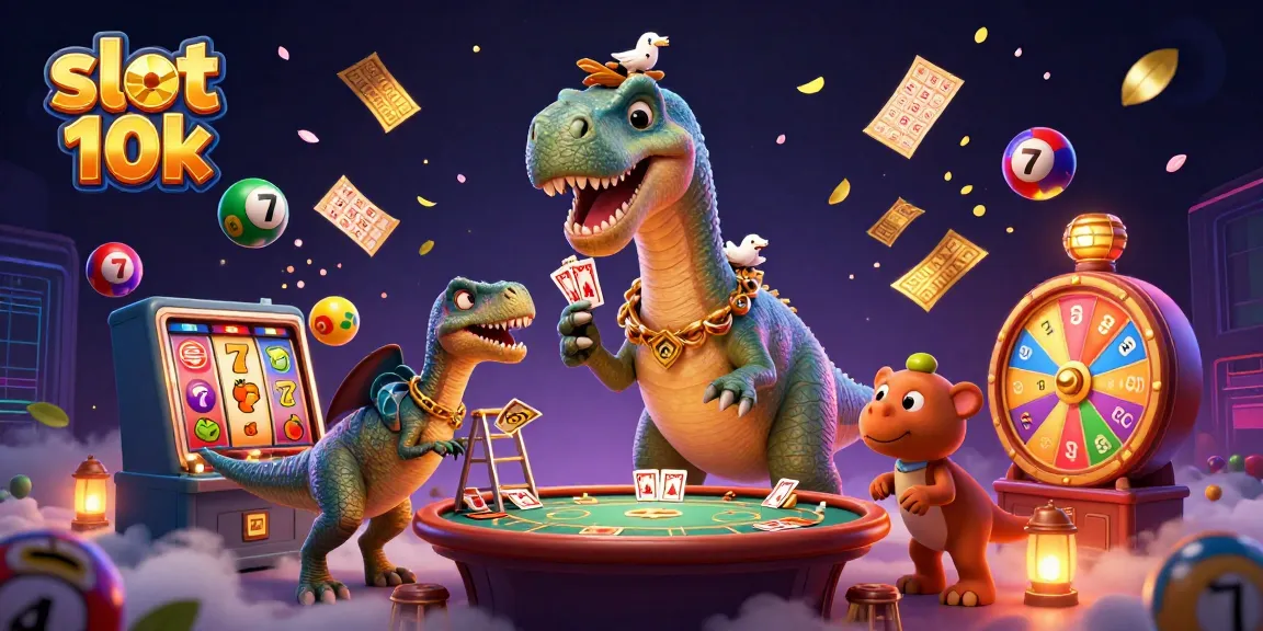 Experience thrilling gameplay with slot 10k, showcasing a vibrant 3D casino scene filled with action.