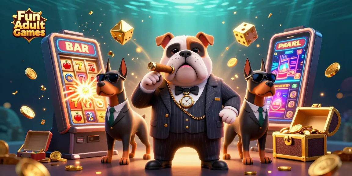 Engage with Fun Adult Games featuring lively slot machines and charismatic characters in an exciting casino-themed setting.
