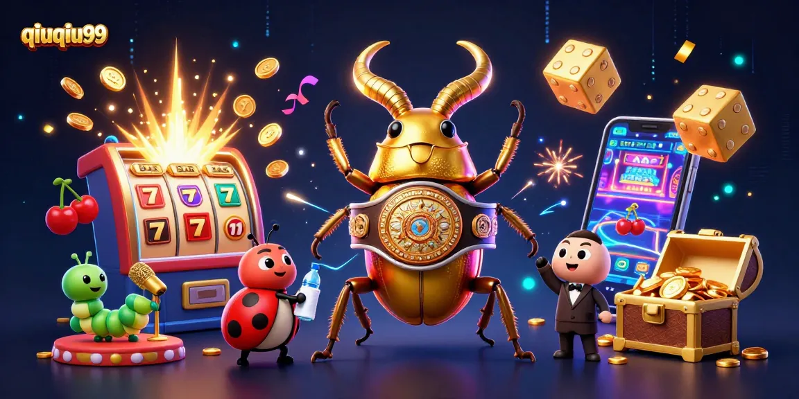 qiuqiu99 showcasing an exciting casino experience with vibrant characters and thrilling gaming elements.